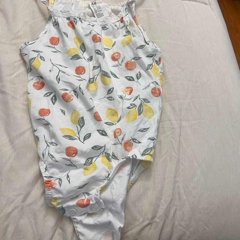 H&M Fruit Print Baby Onesie